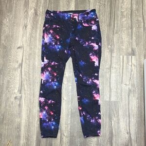 Hot Topic galaxy space print skinny jeans